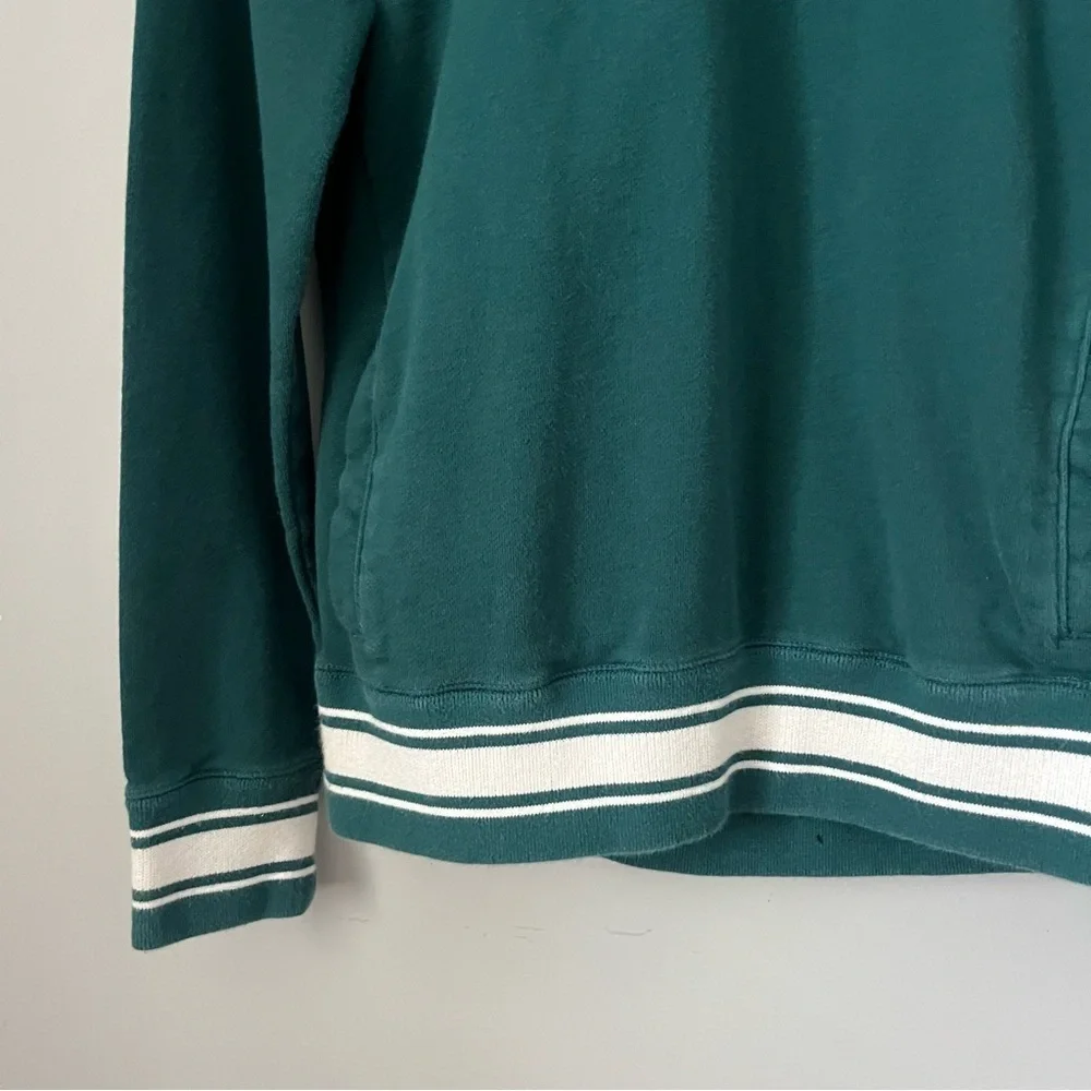 HUF Worldwide Relay French Terry Jade Green Quarter Zip Pullover Hoodie Size S - Picture 6 of 16